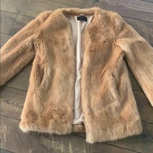 Ann Taylor faux fur coat, M